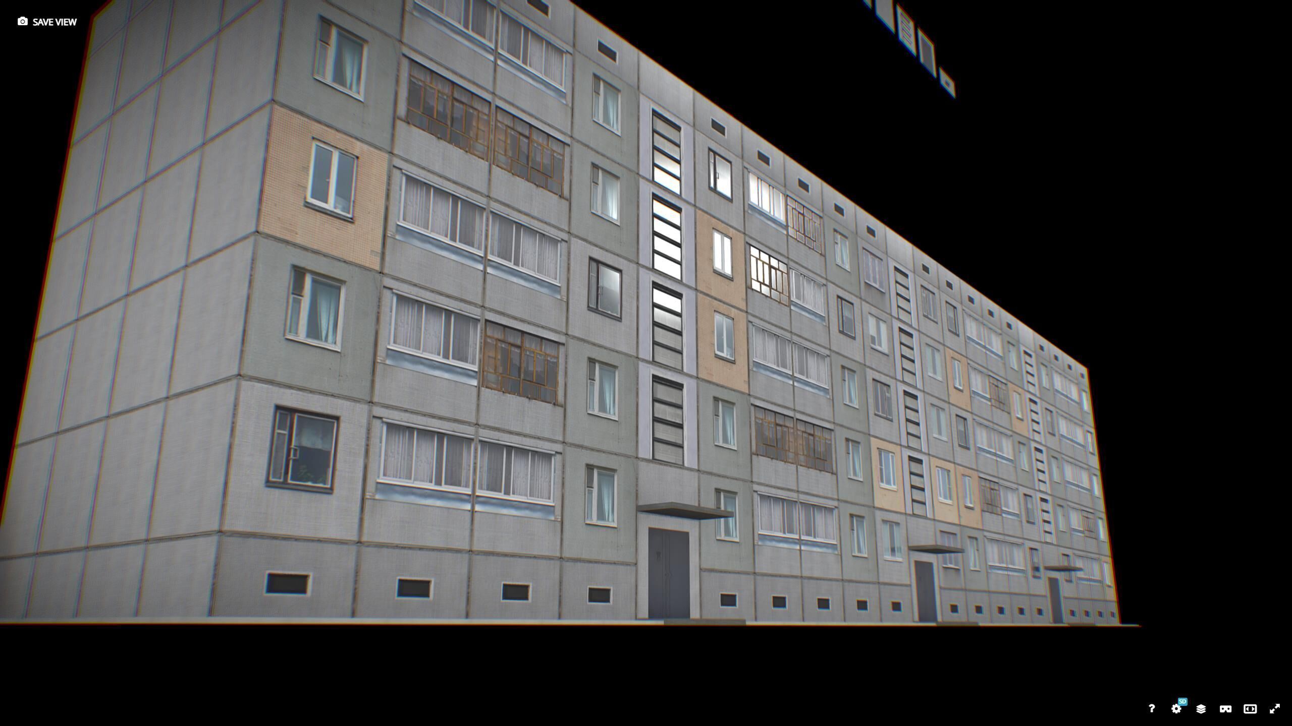 P0040 Panel prefabricated house Low-poly 3D model_5