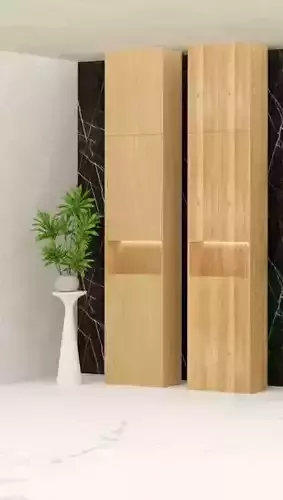 Interior Wood Library 3D model