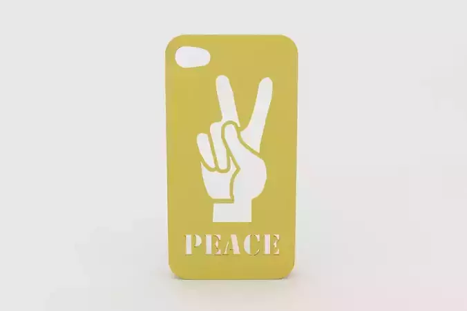 Peace Hand Iphone Case 4 4s 3D print model