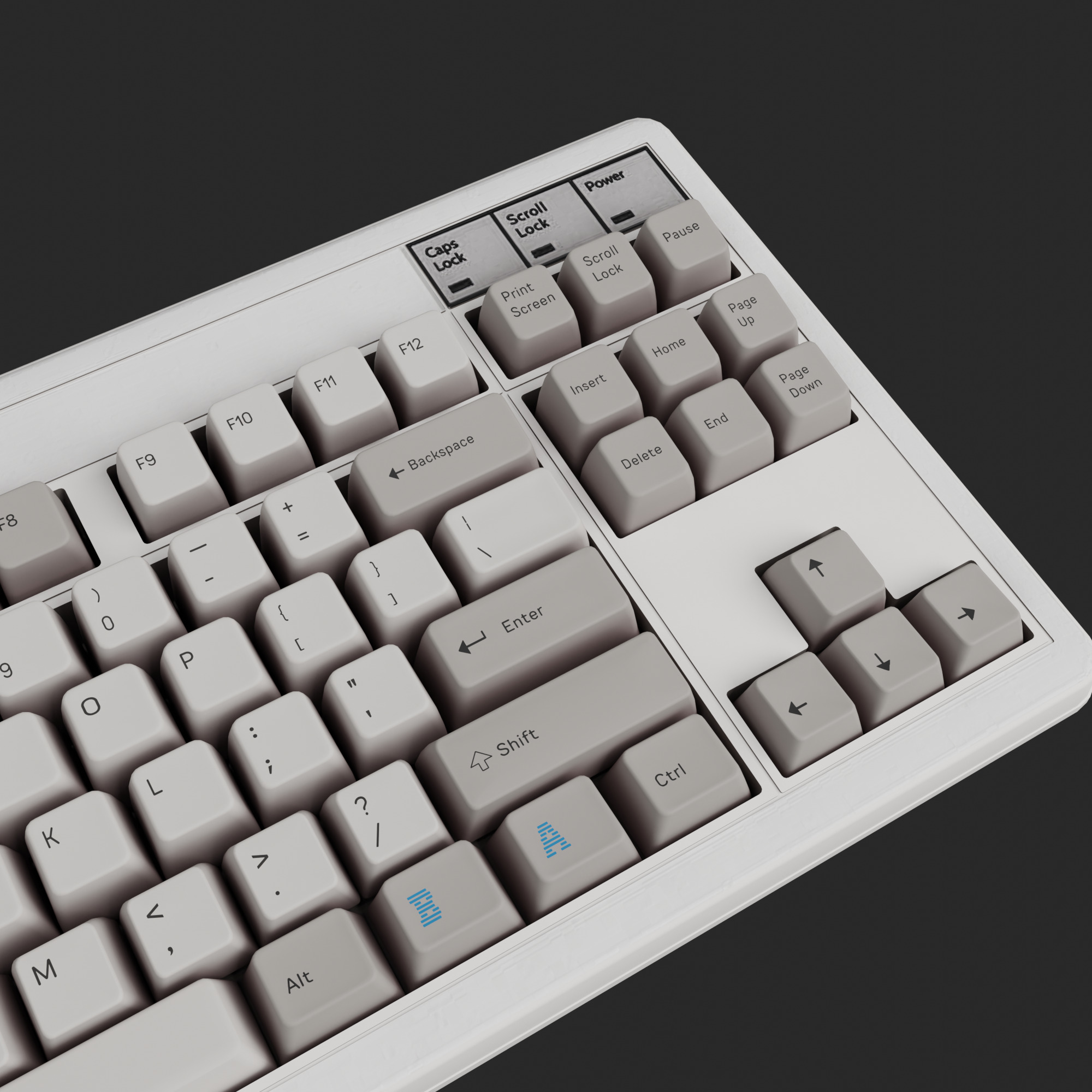 8BitDo Retro Mechanical Keyboard  3D model_1
