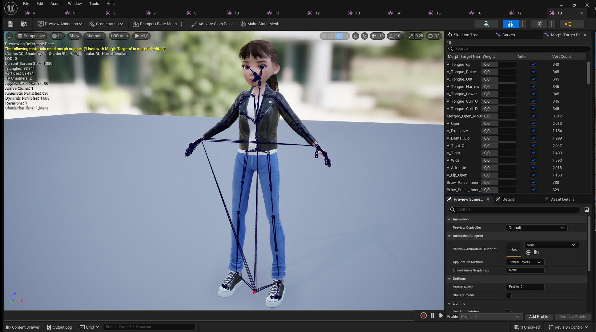 Trendy Girl with Leather Jacket Stylized 3D Female Character Low-poly 3D model_24