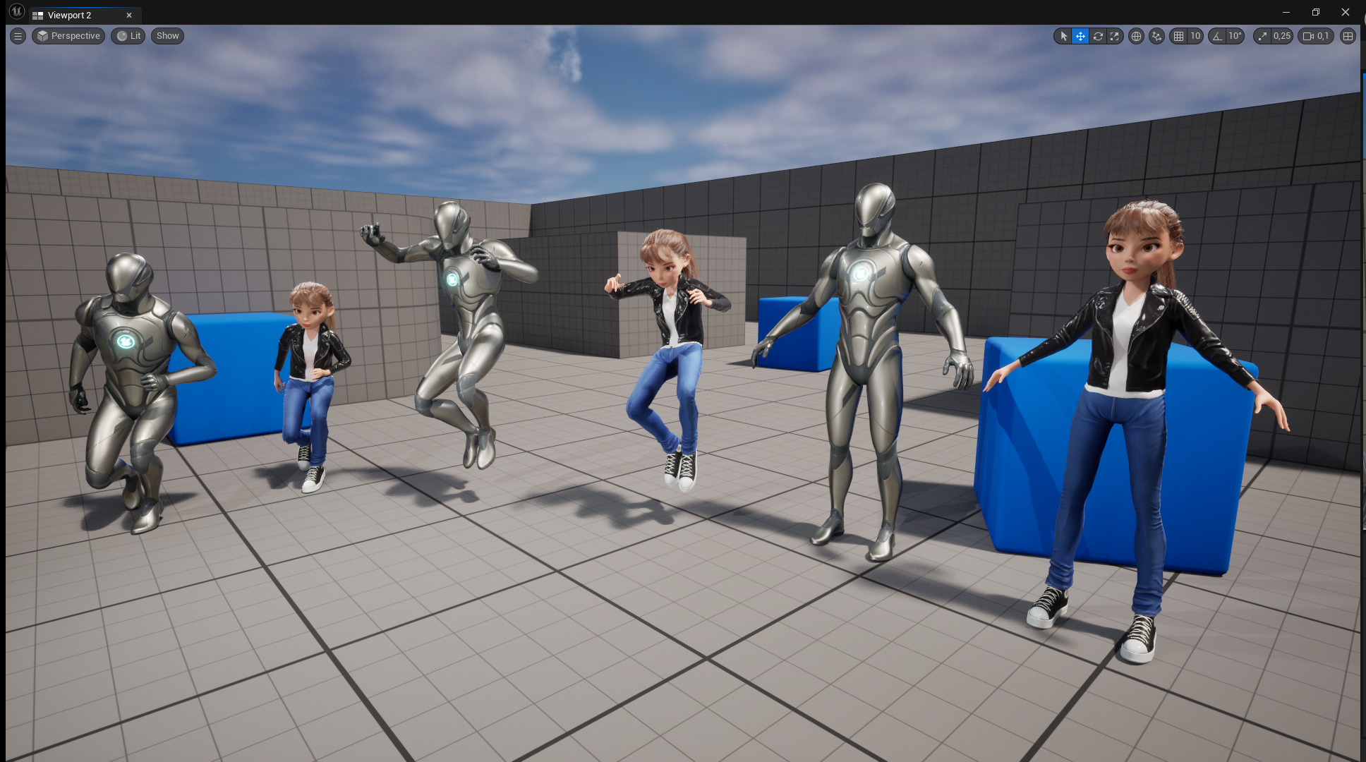 Trendy Girl with Leather Jacket Stylized 3D Female Character Low-poly 3D model_22