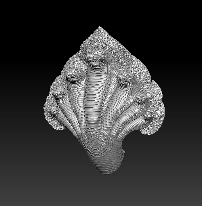 Angkor Naga snake statue Dragon Cambodia Naga 3D print model  3D print model_4