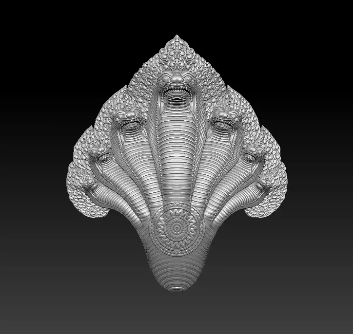 Angkor Naga snake statue Dragon Cambodia Naga 3D print model  3D print model_0