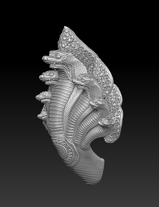 Angkor Naga snake statue Dragon Cambodia Naga 3D print model  3D print model_2