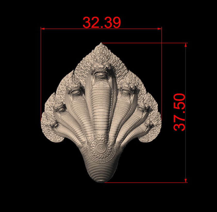 Angkor Naga snake statue Dragon Cambodia Naga 3D print model  3D print model_1