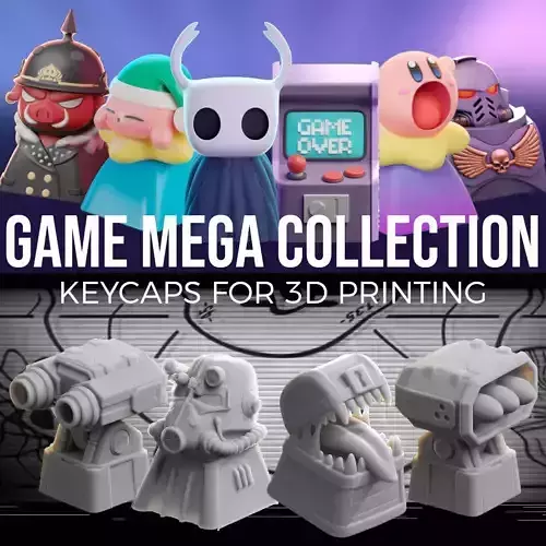 Game Mega Collection - keycaps to print 3D print model