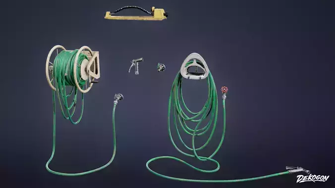 SUBURBS - Hose Set 01 - LOW POLY AND NANITE