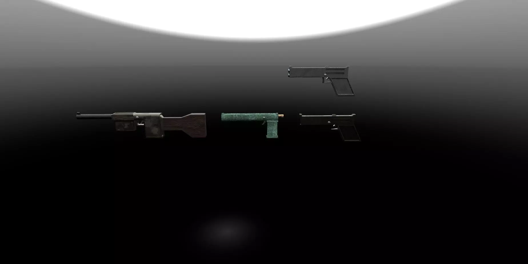 Pack 4 gun Free low-poly 3D model