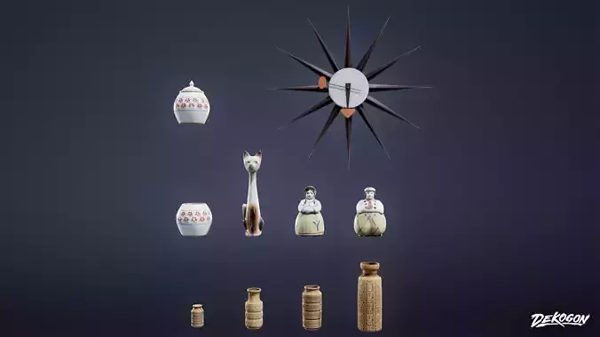 SUBURBS - House Decor 11 - LOW POLY AND NANITE