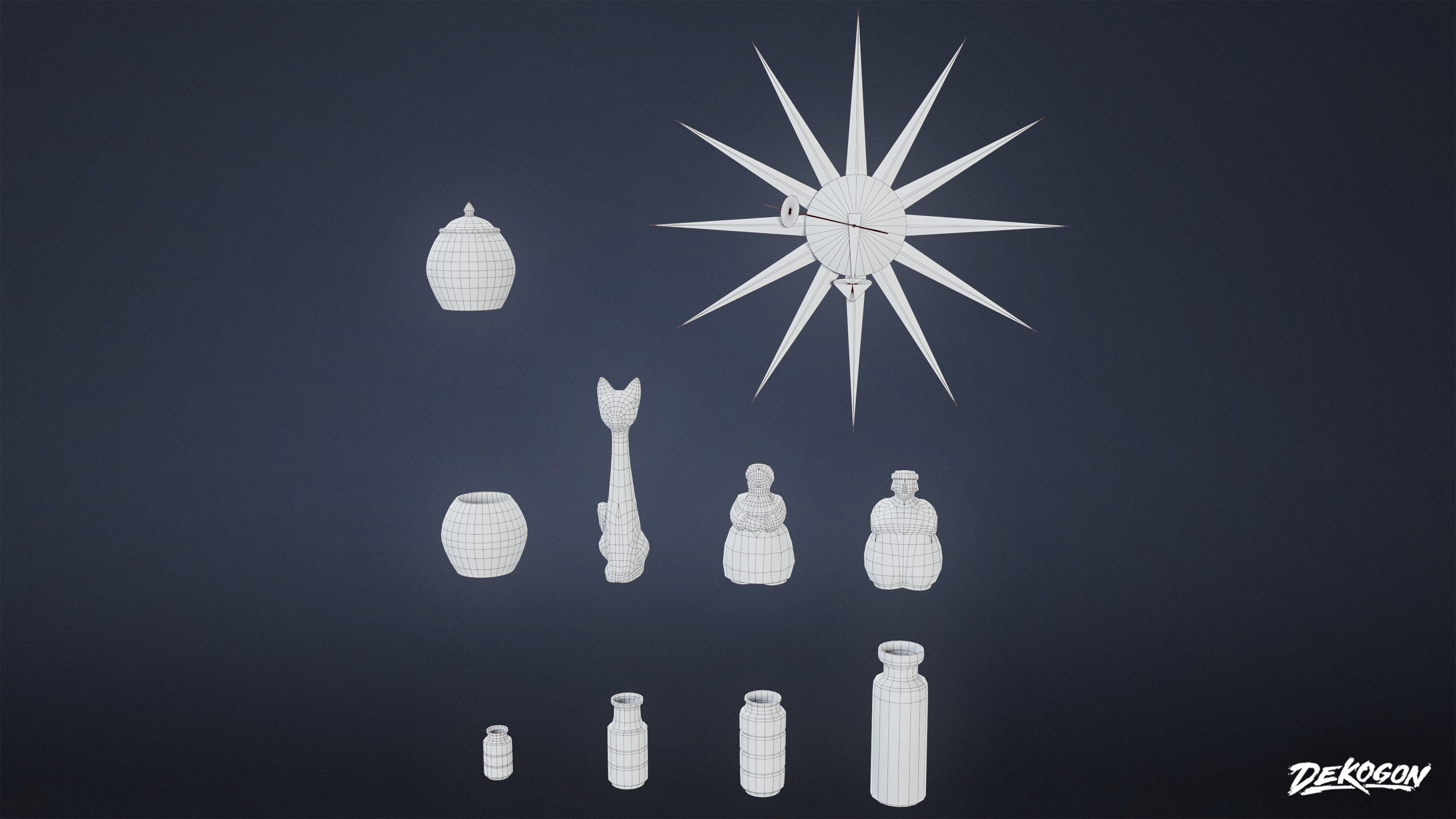 SUBURBS - House Decor 11 - LOW POLY AND NANITE Low-poly 3D model_16