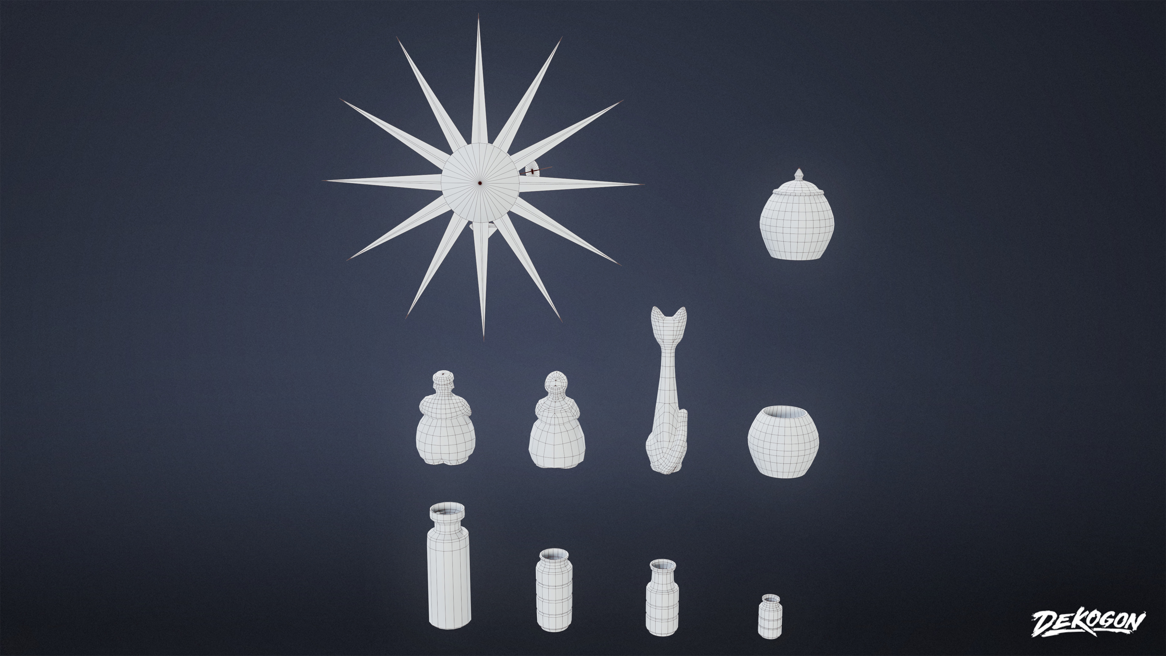 SUBURBS - House Decor 11 - LOW POLY AND NANITE Low-poly 3D model_17