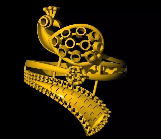 peacock ring 3dm file 3D print model_0