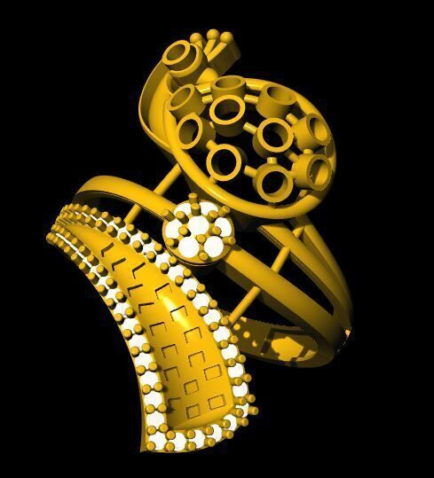 peacock ring 3dm file 3D print model_1