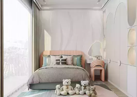 Girls Bedroom Interior Model