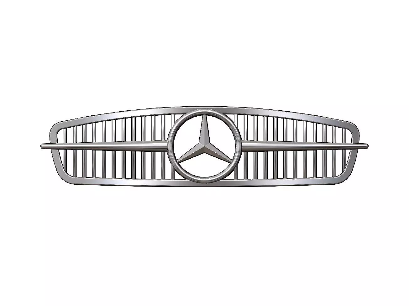 Ribbed Mercedes 300SL front grille gullwing relief 3D print model