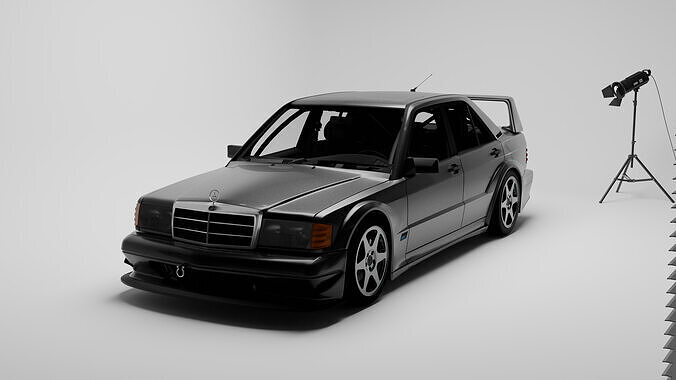 Mercedes Benz 190E   Evolution II Low-poly 3D model