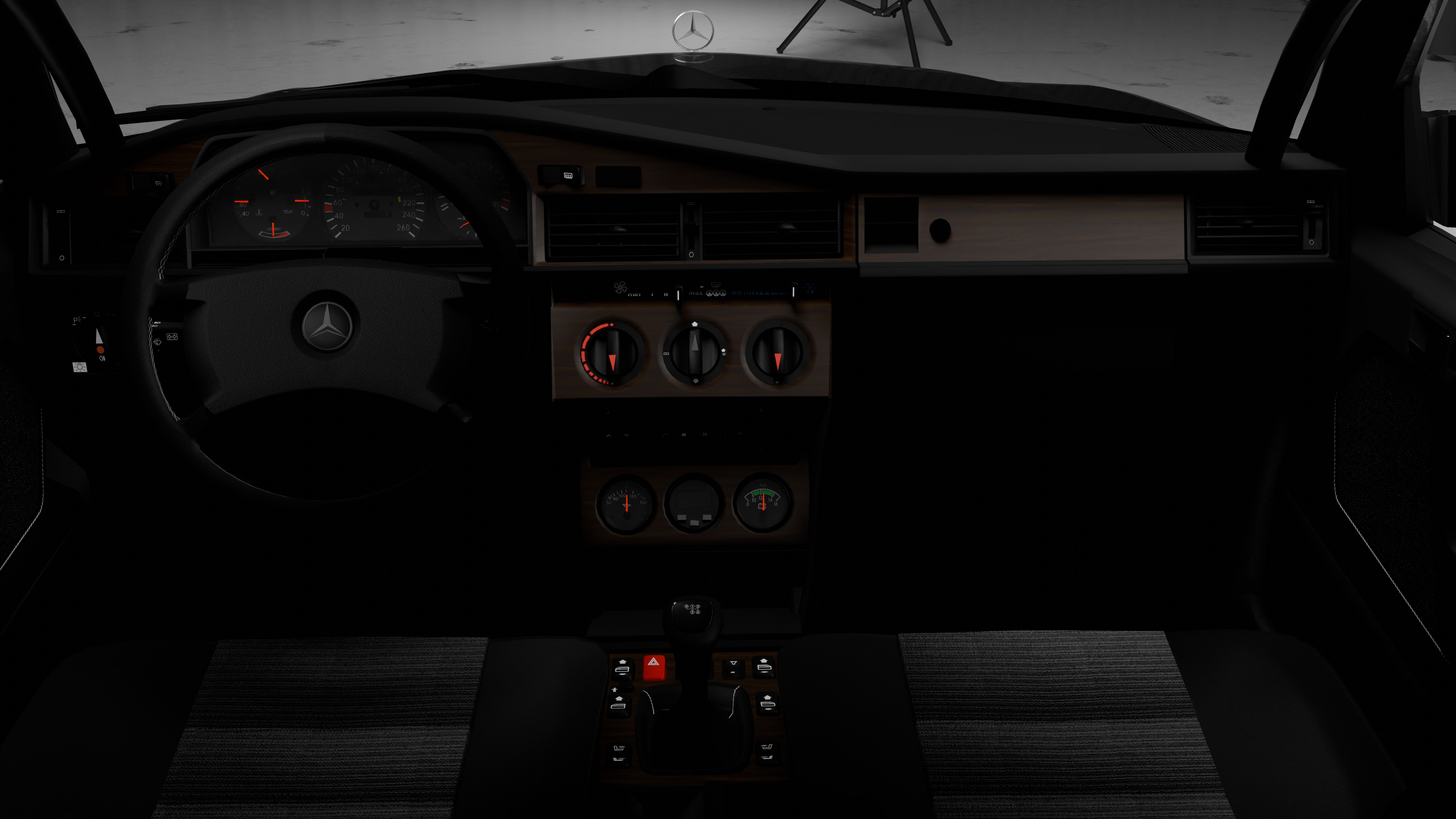 Mercedes Benz 190E   Evolution II Low-poly 3D model_17