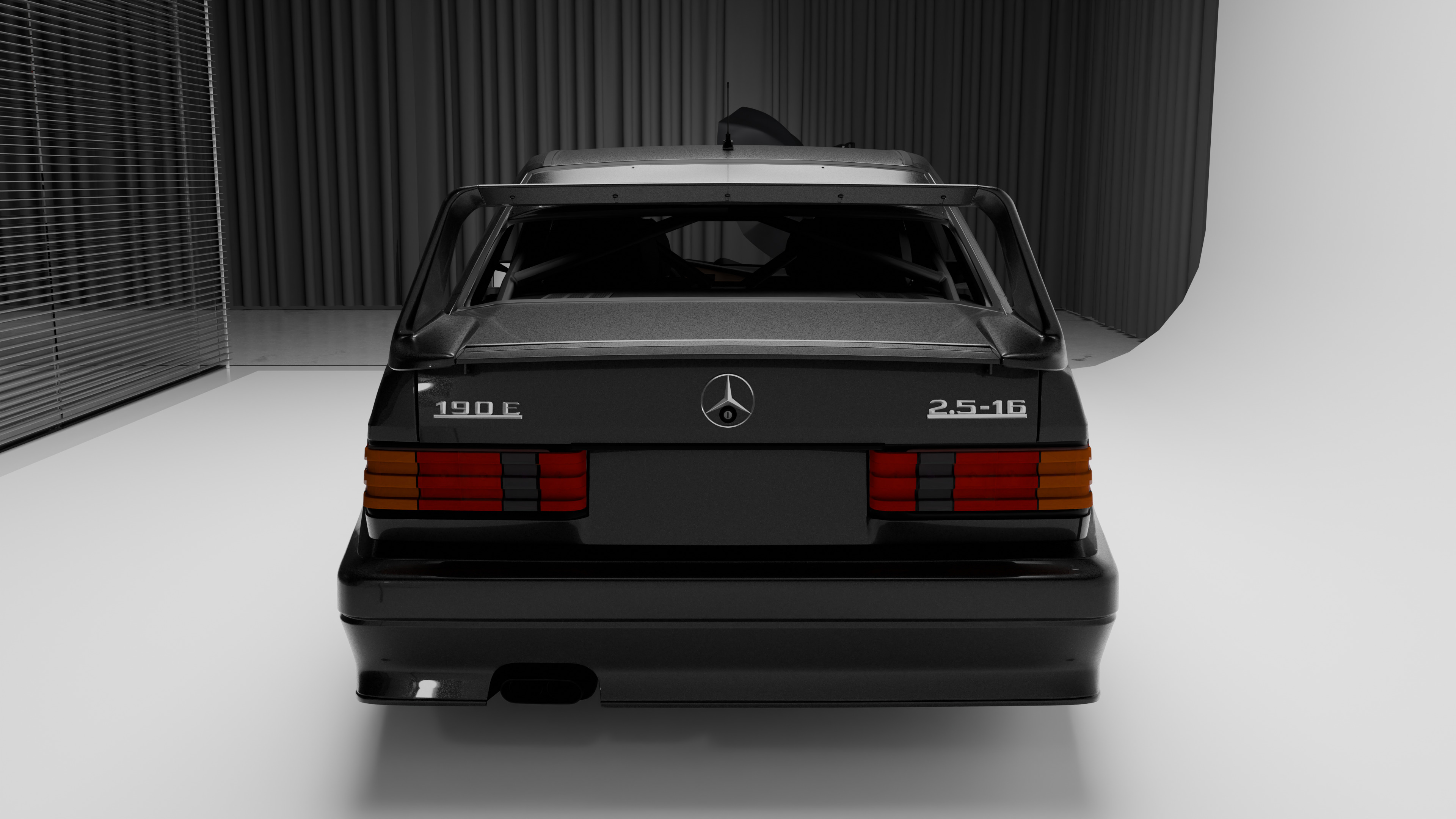 Mercedes Benz 190E   Evolution II Low-poly 3D model_5