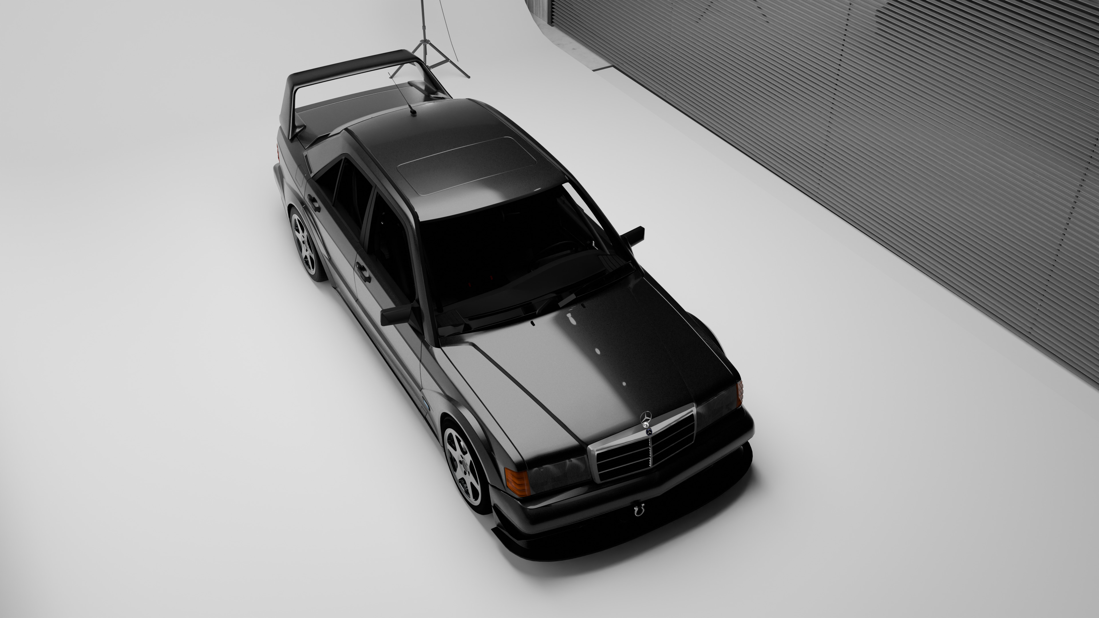 Mercedes Benz 190E   Evolution II Low-poly 3D model_10