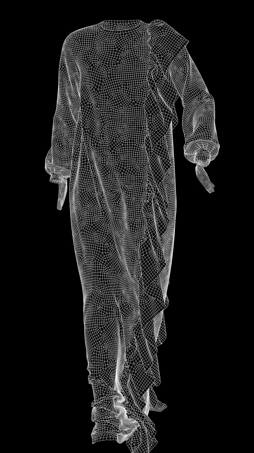 Dress V13 Walk Cycle Animation Clo Marvelous Designer Project 3D model_11