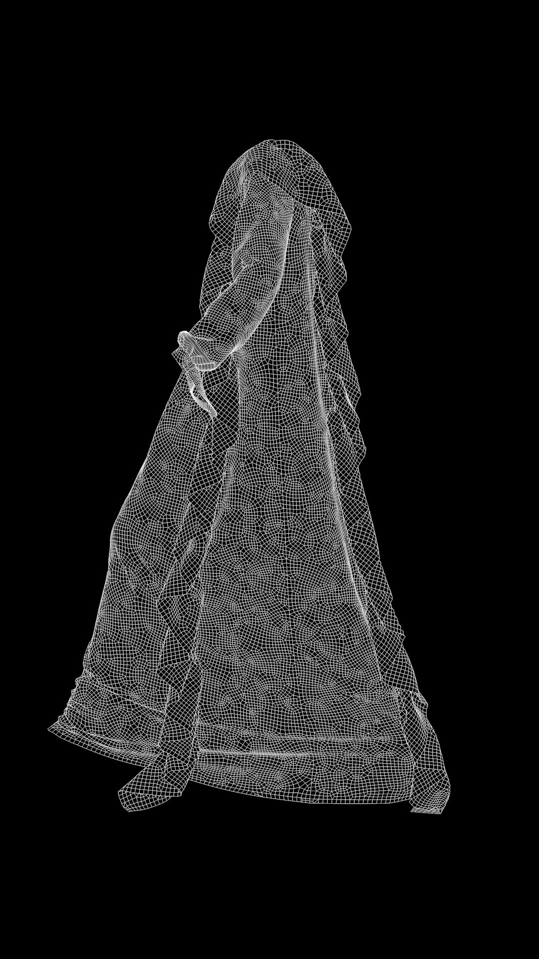 Dress V13 Walk Cycle Animation Clo Marvelous Designer Project 3D model_12