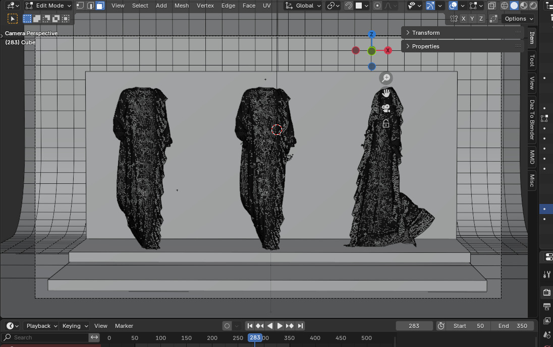 Dress V13 Walk Cycle Animation Clo Marvelous Designer Project 3D model_22