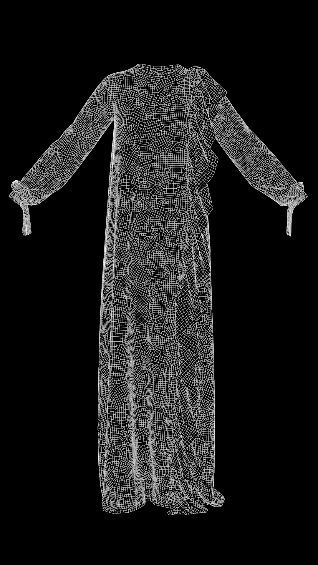 Dress V13 Walk Cycle Animation Clo Marvelous Designer Project 3D model_13