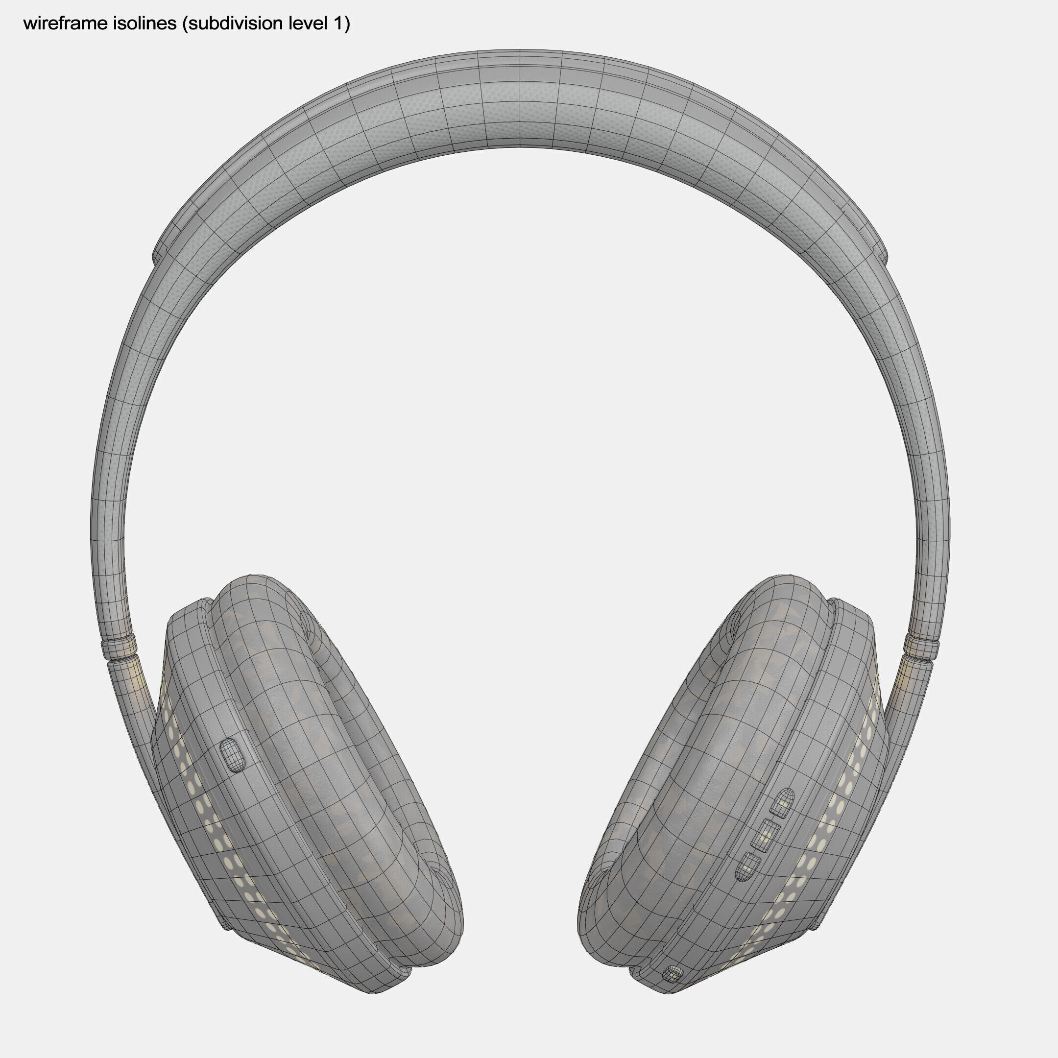 Noise-Cancelling Headphones Sonix NC-15 Low-poly 3D model_11