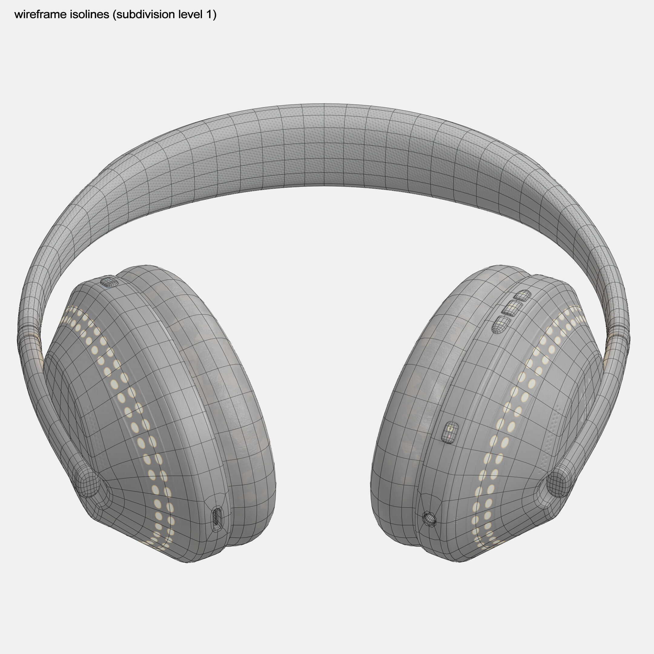 Noise-Cancelling Headphones Sonix NC-15 Low-poly 3D model_16