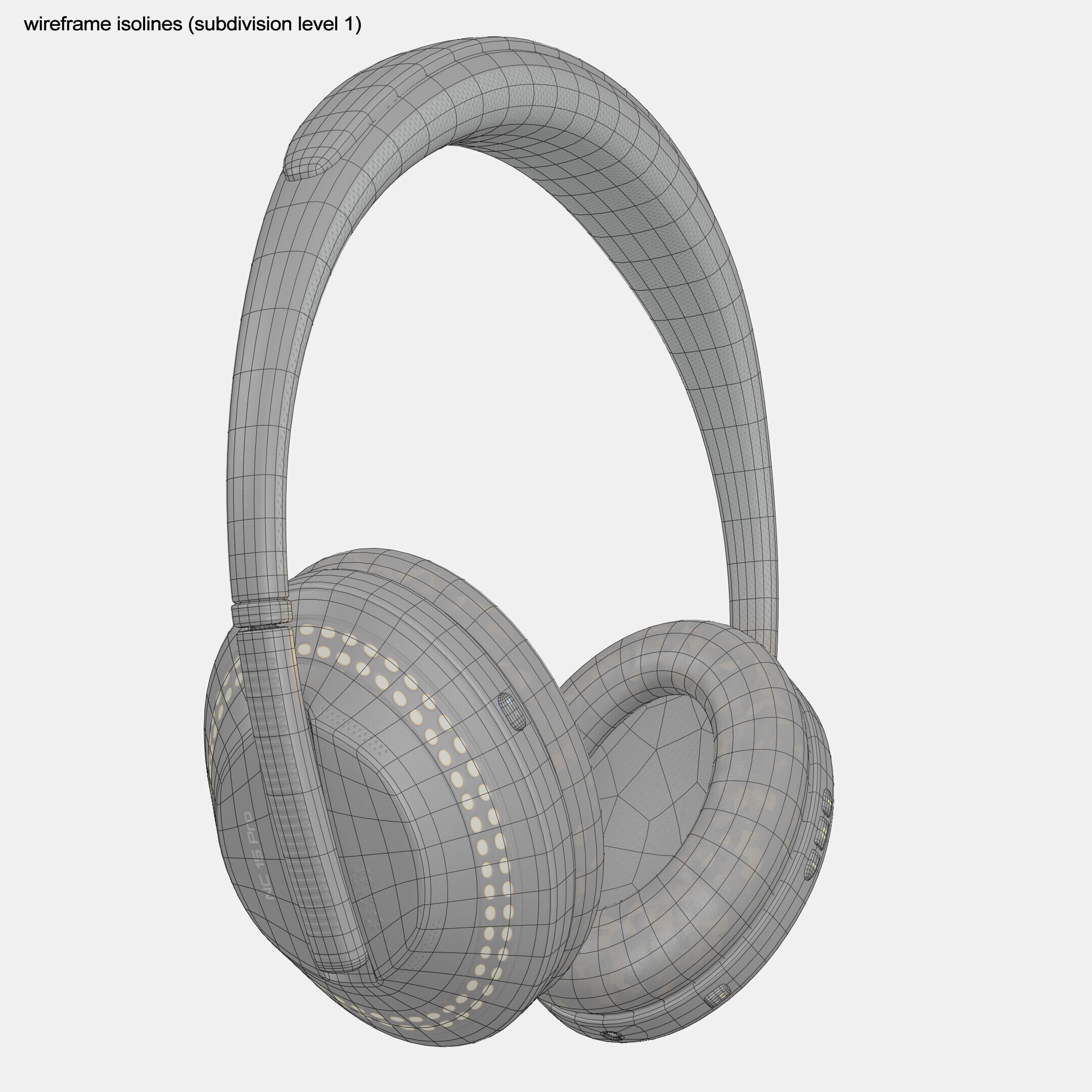 Noise-Cancelling Headphones Sonix NC-15 Low-poly 3D model_12