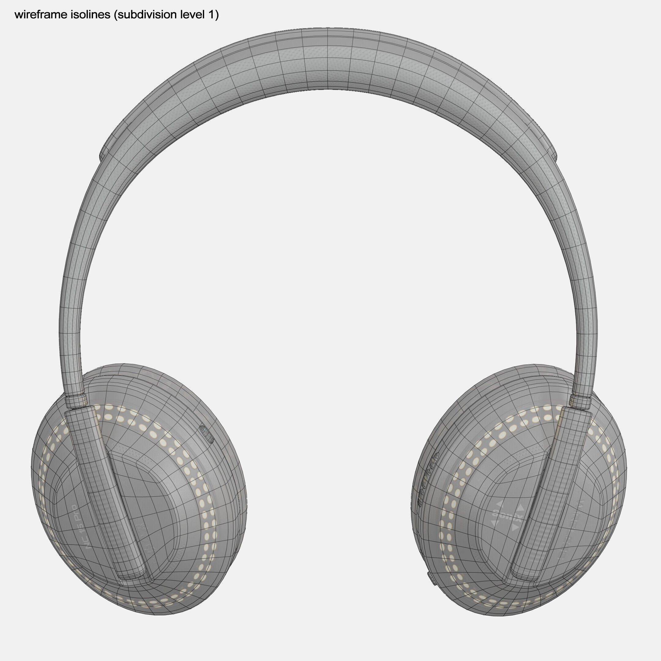Noise-Cancelling Headphones Sonix NC-15 Low-poly 3D model_17