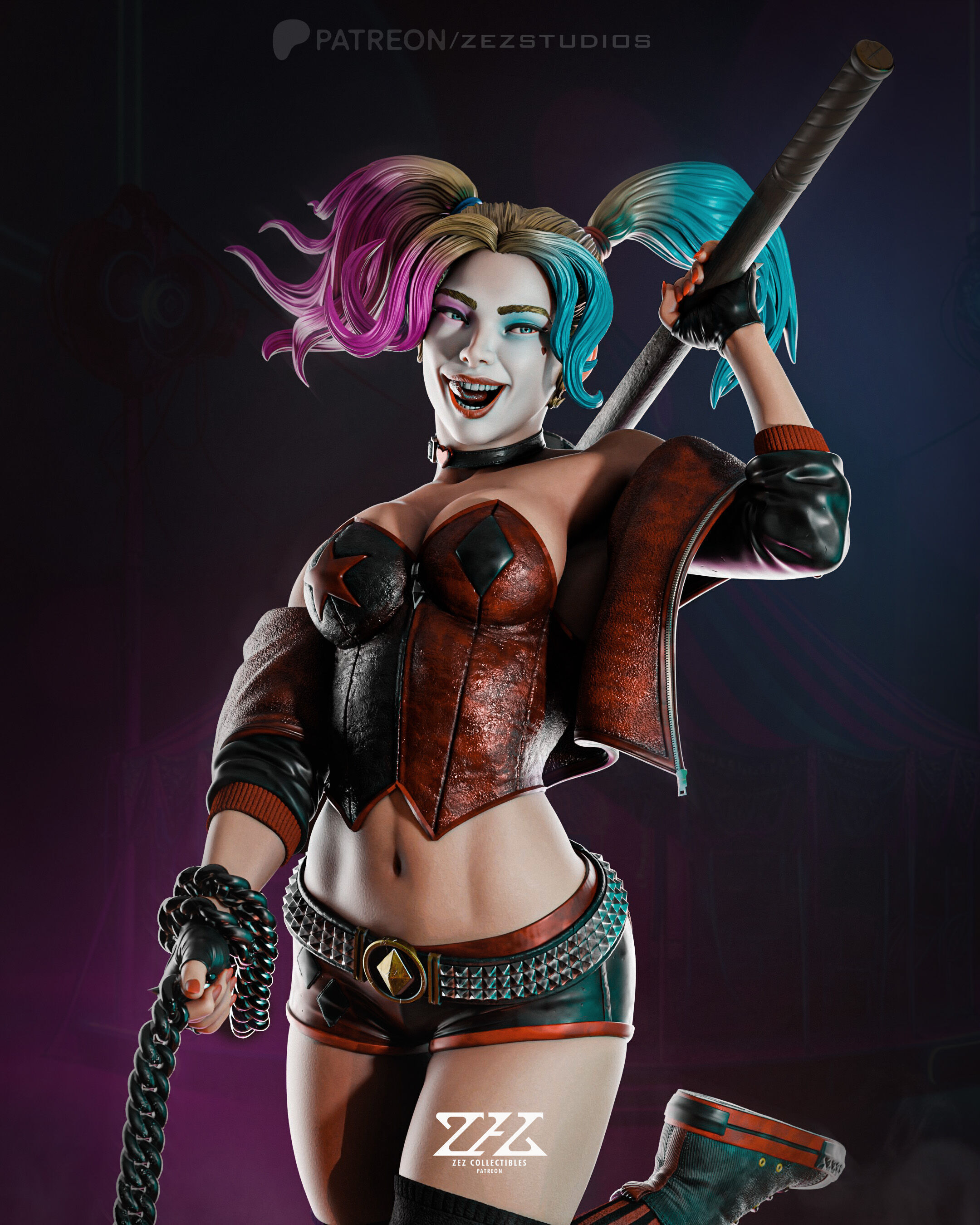 Harley Quinn - STL 3D print model_5