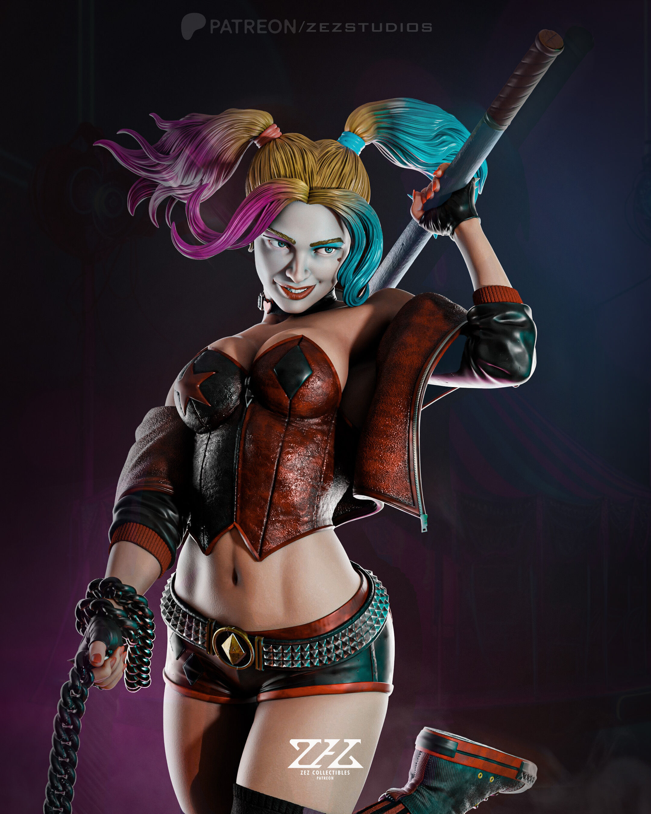 Harley Quinn - STL 3D print model_6