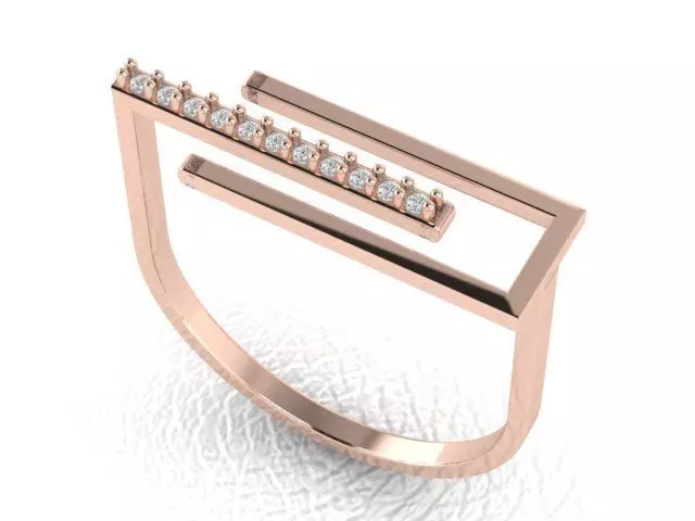 3D Printable Minimalist Gemstone Ring Free 3D print model