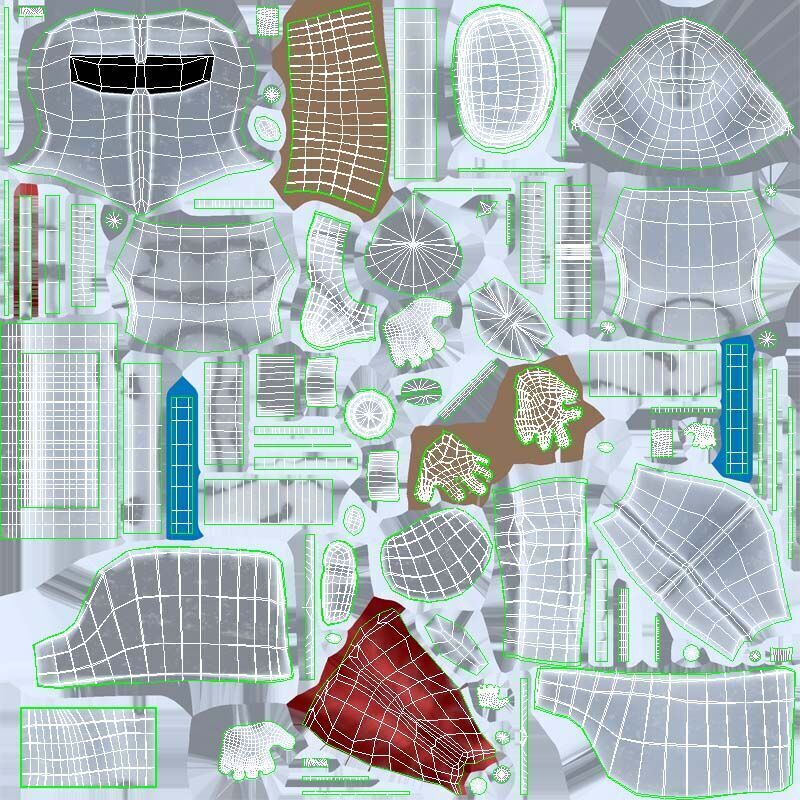 Cartoon Knight Low-poly 3D model_2