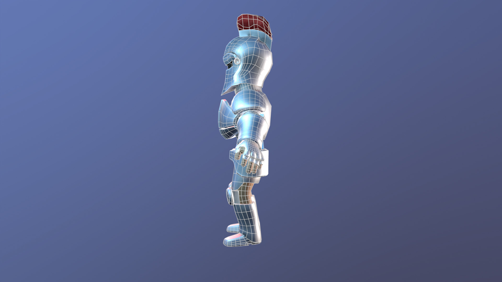 Cartoon Knight Low-poly 3D model_10