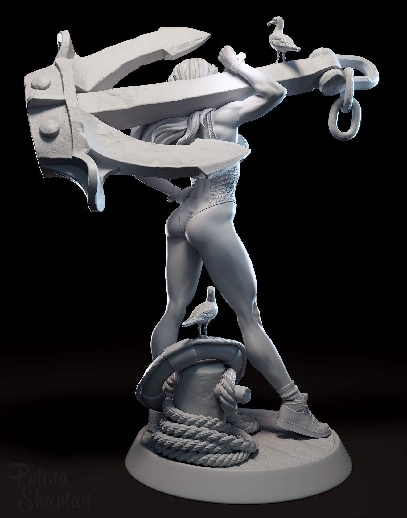 Fan She Hulk - printable stl 3D print model_10