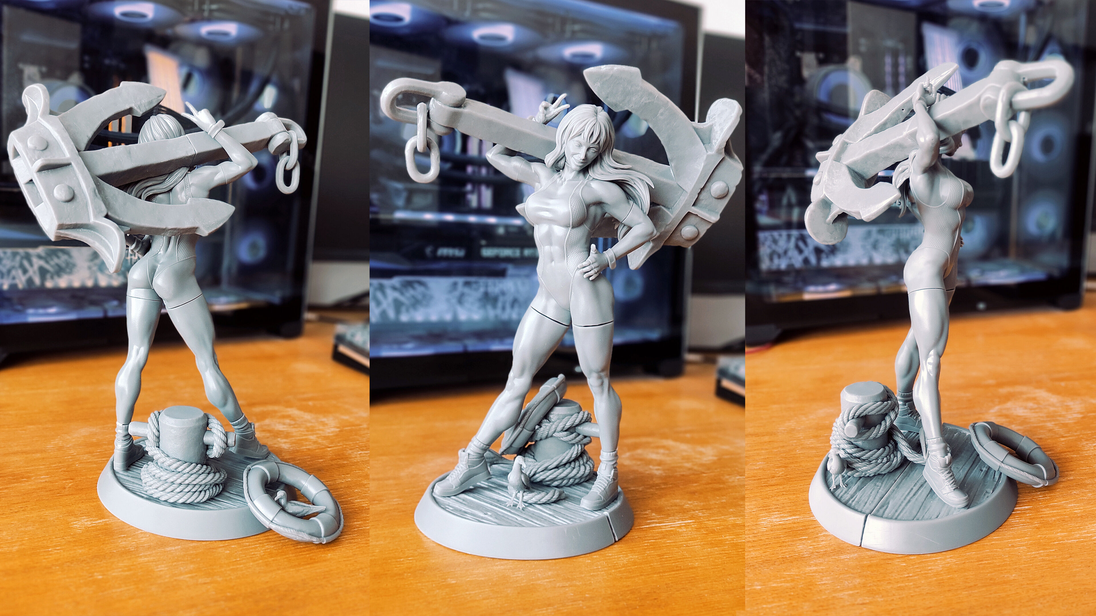 Fan She Hulk - printable stl 3D print model_7