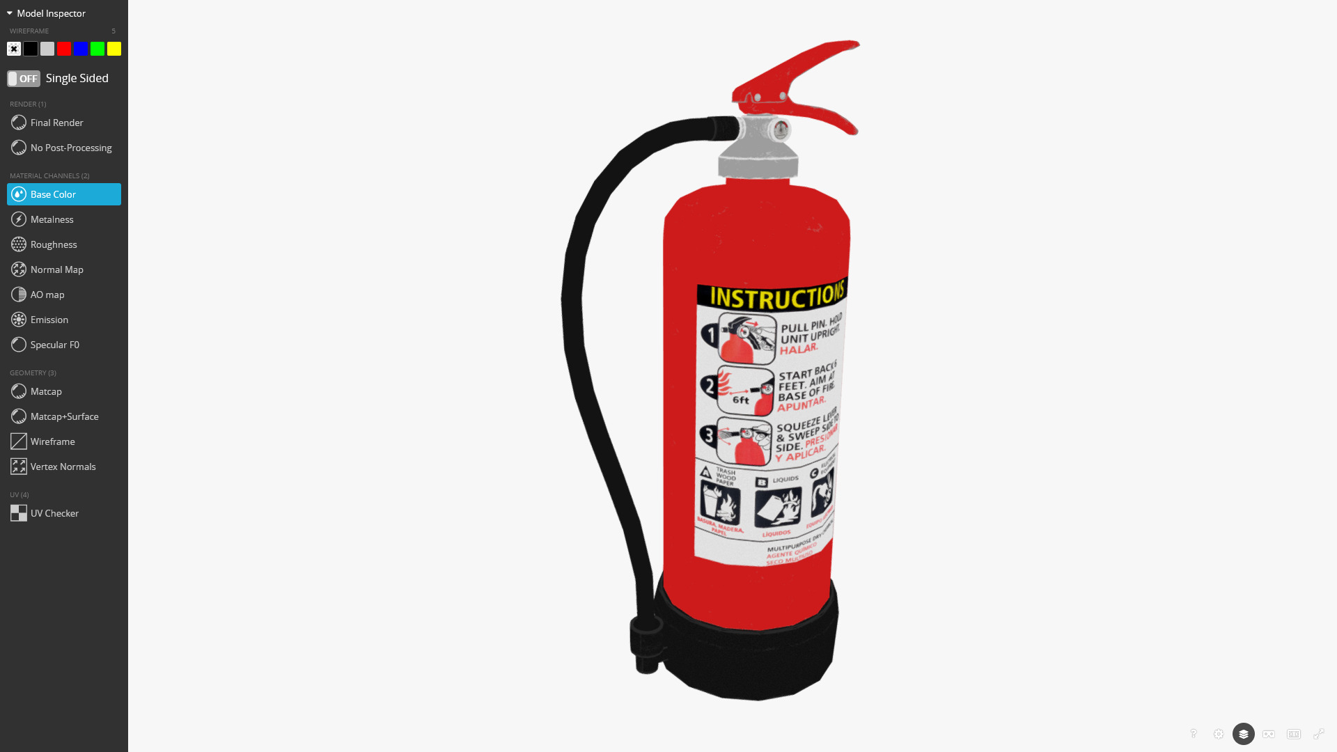 Fire Extinguisher 3D Model Low-poly 3D model_5