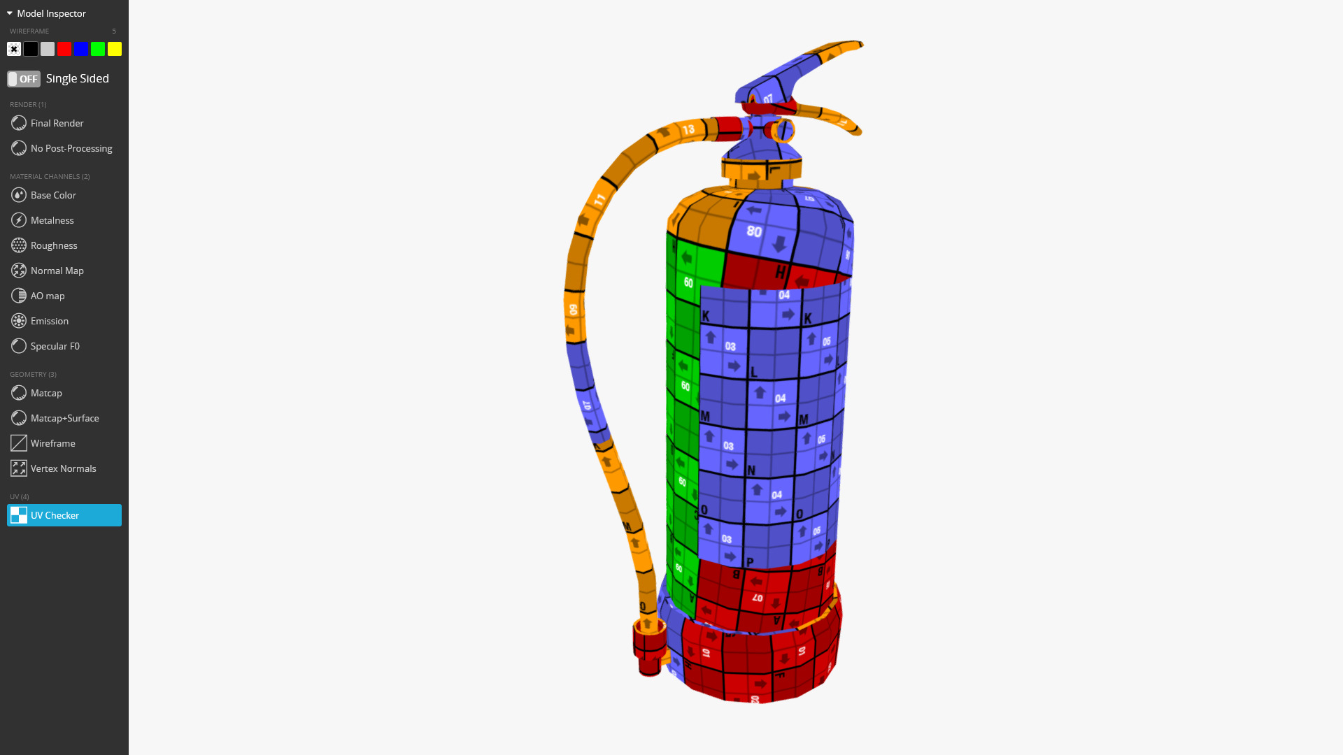 Fire Extinguisher 3D Model Low-poly 3D model_13