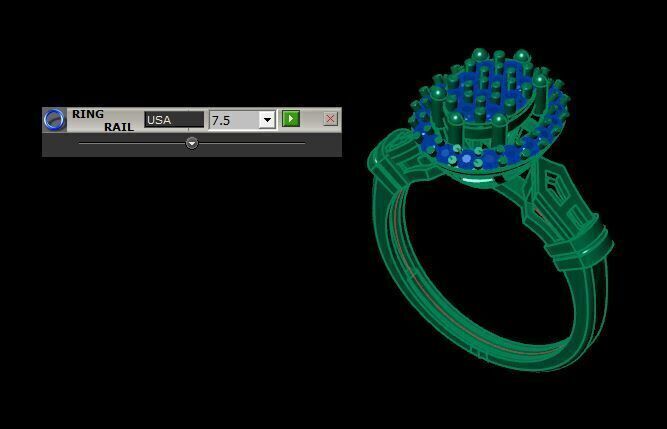 cluster diamond ring for diamonds 3D print model_17