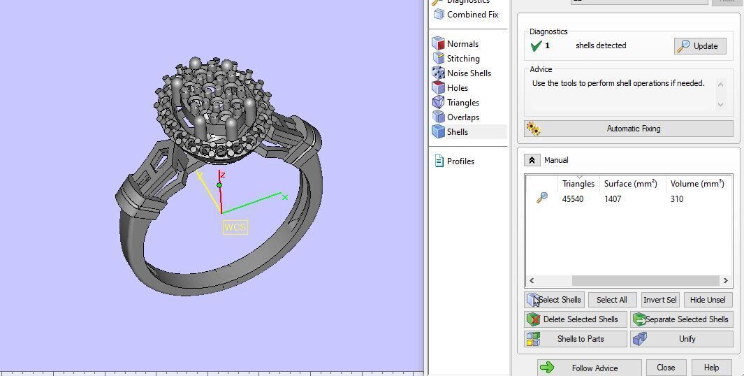 cluster diamond ring for diamonds 3D print model_20