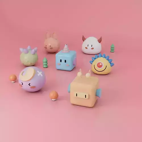 CUTE MINI CARTOONS FOR TABLE DECOR