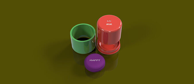 Bath Bomb Press Happy Design  Free 3D print model