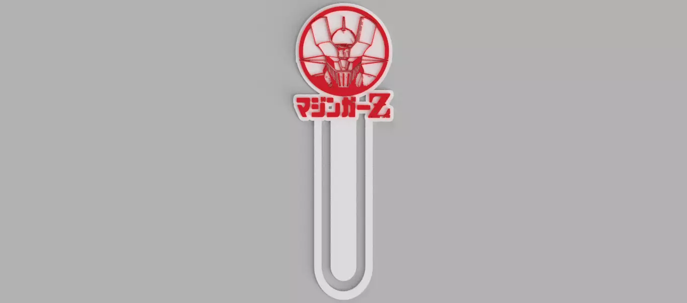 Mazinger Z Logo Bookmark Free 3D print model