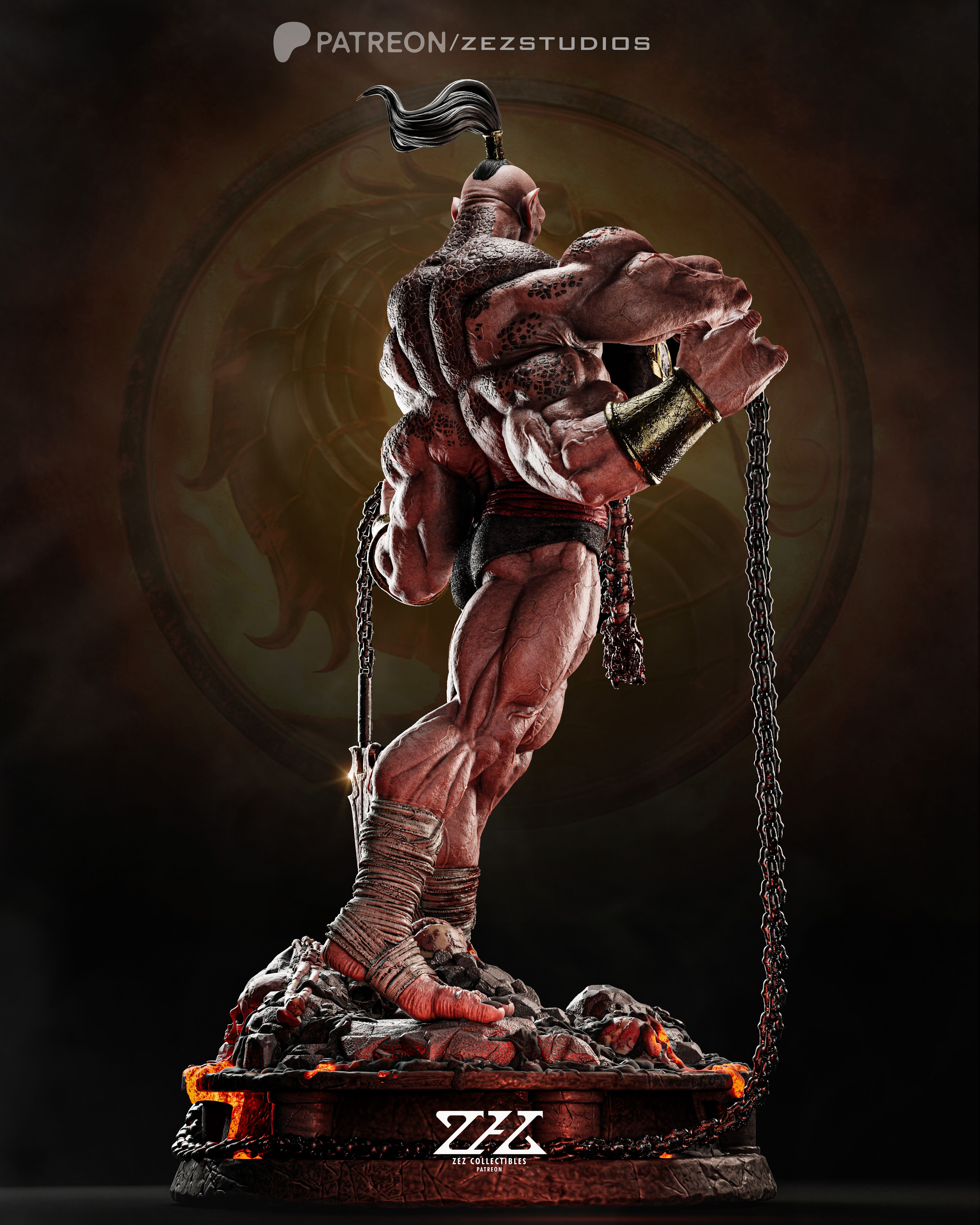 Goro Mortal Kombat - STL 3D print model_4