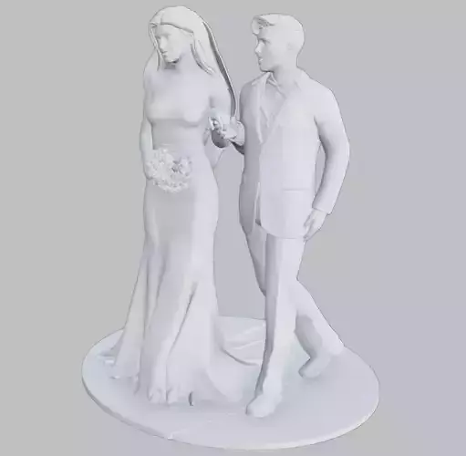 Marriage Cake Topper 3D print model
