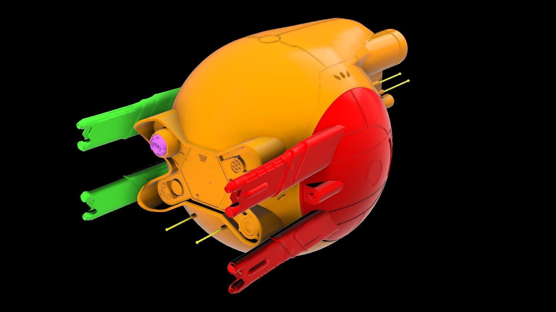 OBLIVION Defender DRONE STL file set for 3D printing 3D print model_12