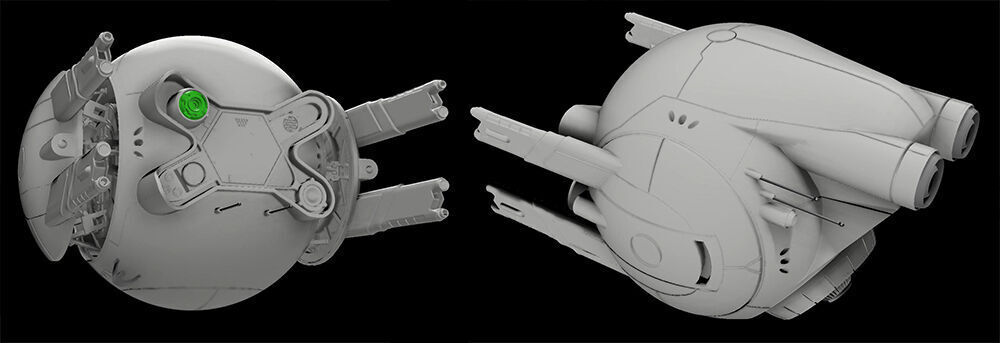 OBLIVION Defender DRONE STL file set for 3D printing 3D print model_9